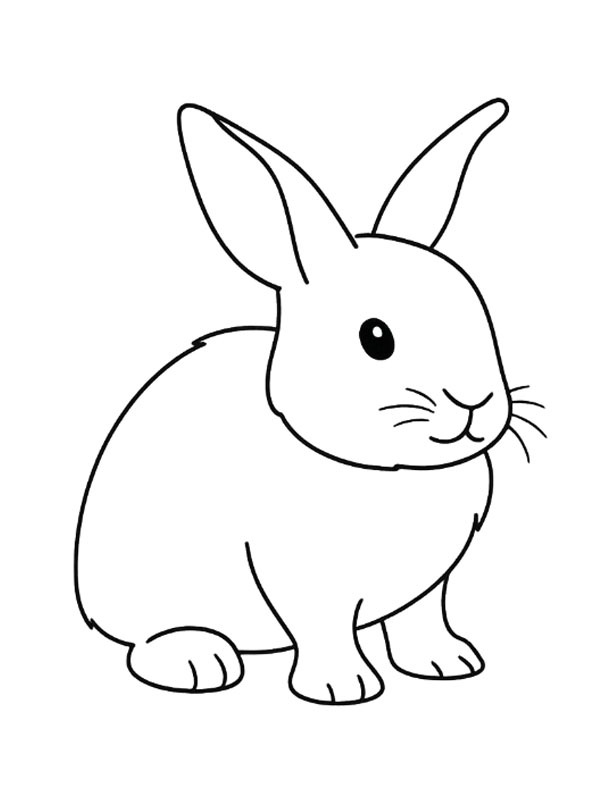 Mignon lapin Coloriage Mignon lapin Coloriage