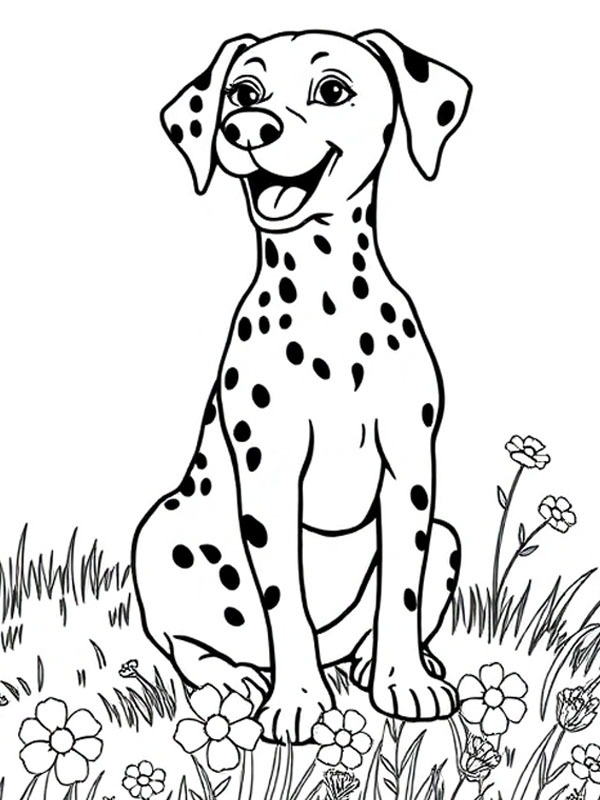 Adorable dalmatien Coloriage Adorable dalmatien Coloriage
