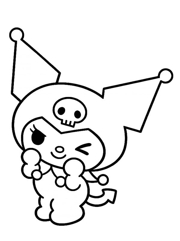 Mignonne Kuromi Coloriage