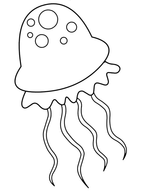Méduse mignonne Coloriage Méduse mignonne Coloriage