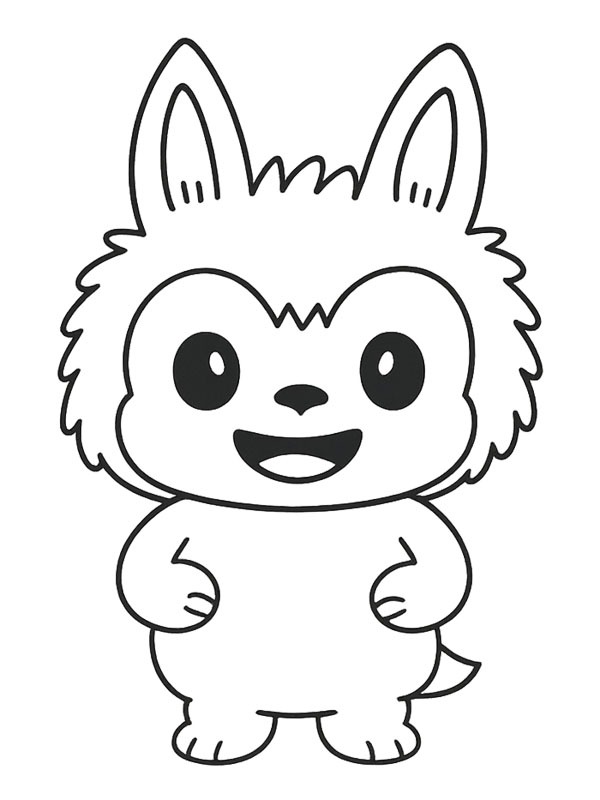 Adorable Labubu Coloriage Adorable Labubu Coloriage