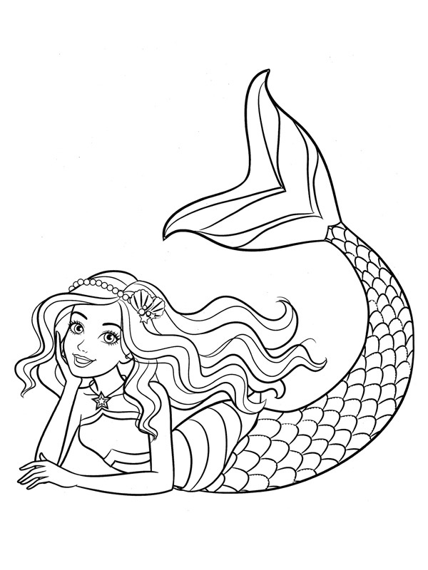 Sirène mignonne Coloriage Sirène mignonne Coloriage