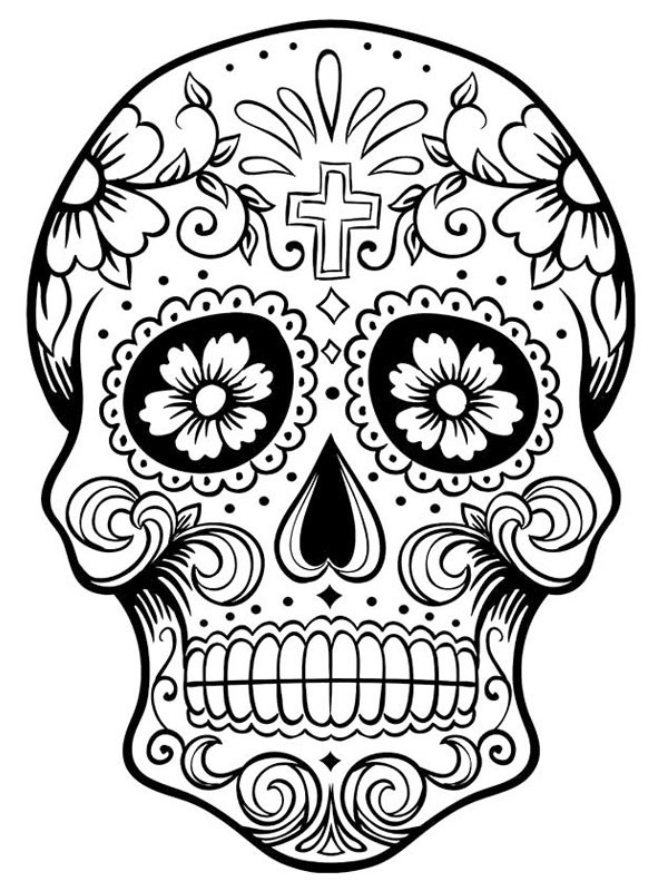 tatouage crâne Coloriage tatouage crâne Coloriage