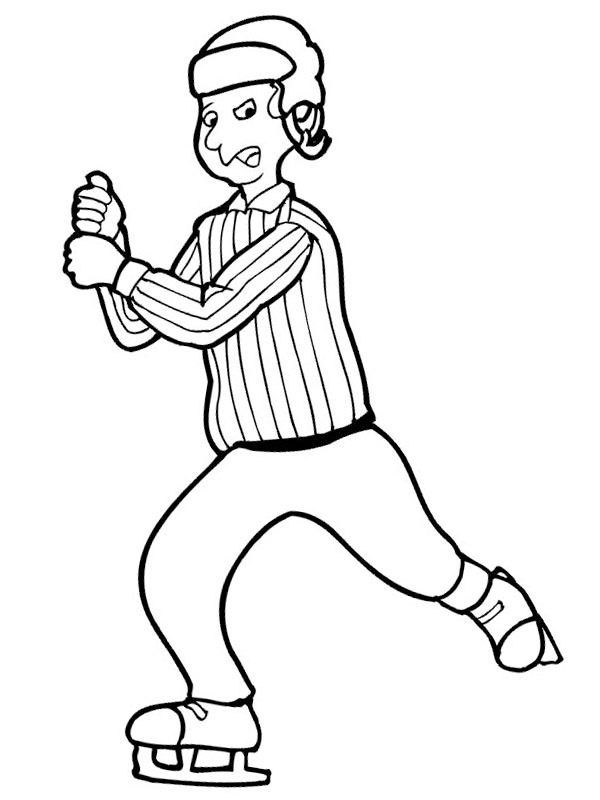 Arbitre hockey sur glace Coloriage Arbitre hockey sur glace Coloriage