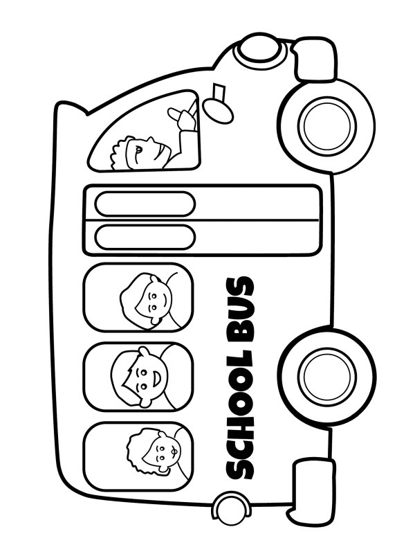 Autobus scolaire Coloriage Autobus scolaire Coloriage