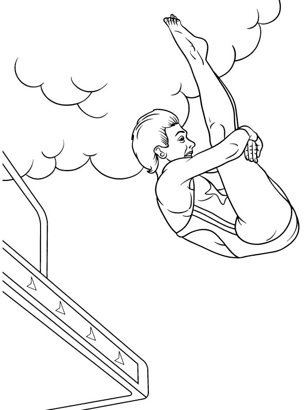 Plongeon Coloriage Plongeon Coloriage
