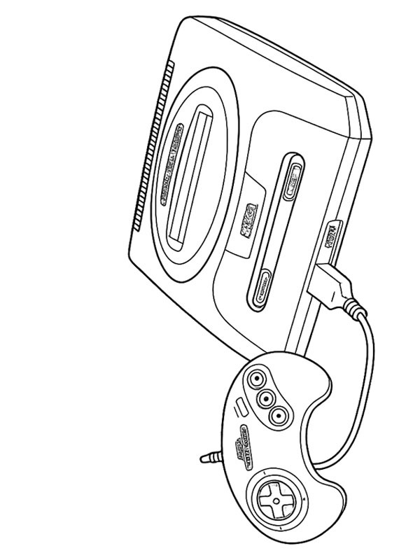 Sega Mega Drive Coloriage Sega Mega Drive Coloriage