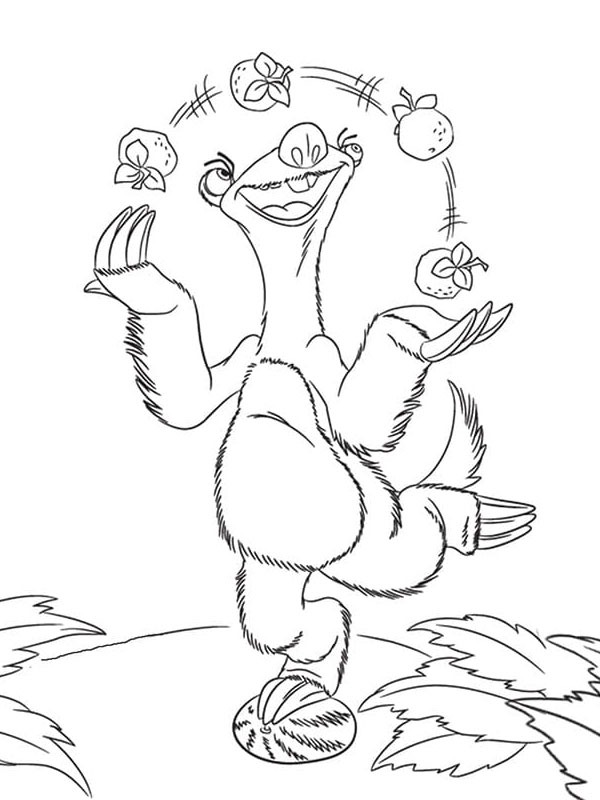 Sid jongle Coloriage Sid jongle Coloriage