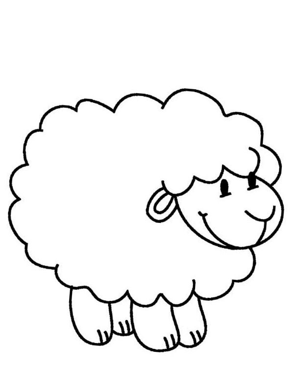 Mouton simple Coloriage Mouton simple Coloriage