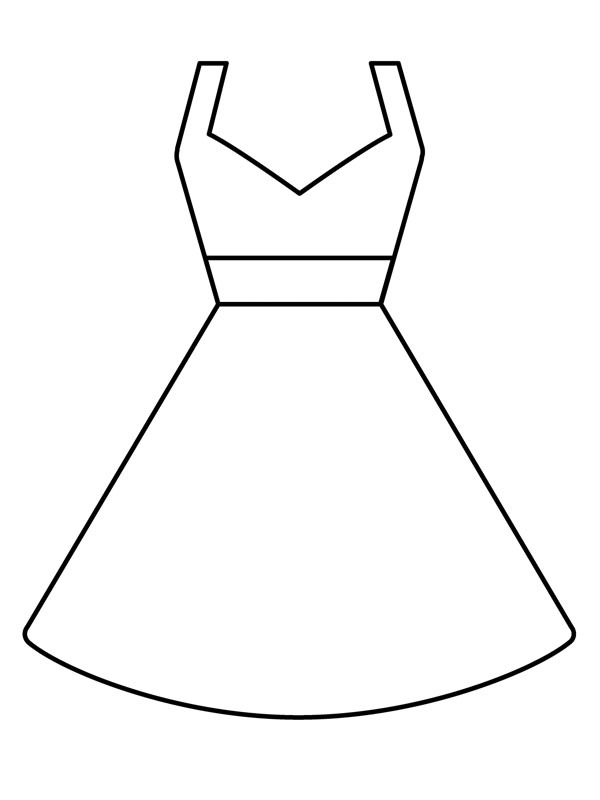 Robe simple Coloriage Robe simple Coloriage