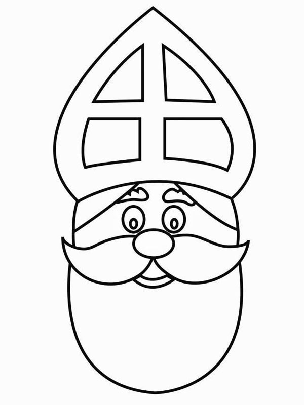 Saint-Nicolas simple Coloriage Saint-Nicolas simple Coloriage