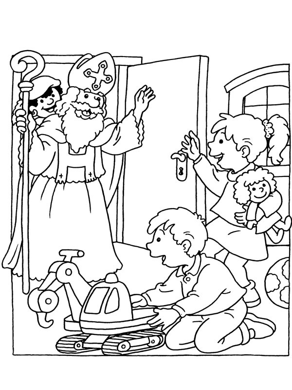 Chanson de Saint-Nicolas Coloriage Chanson de Saint-Nicolas Coloriage