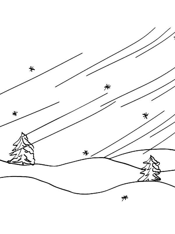 Tempête de neige Coloriage Tempête de neige Coloriage