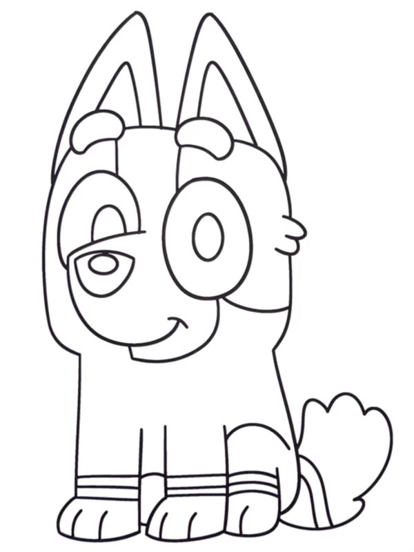 Socks (Bluey) Coloriage Socks (Bluey) Coloriage