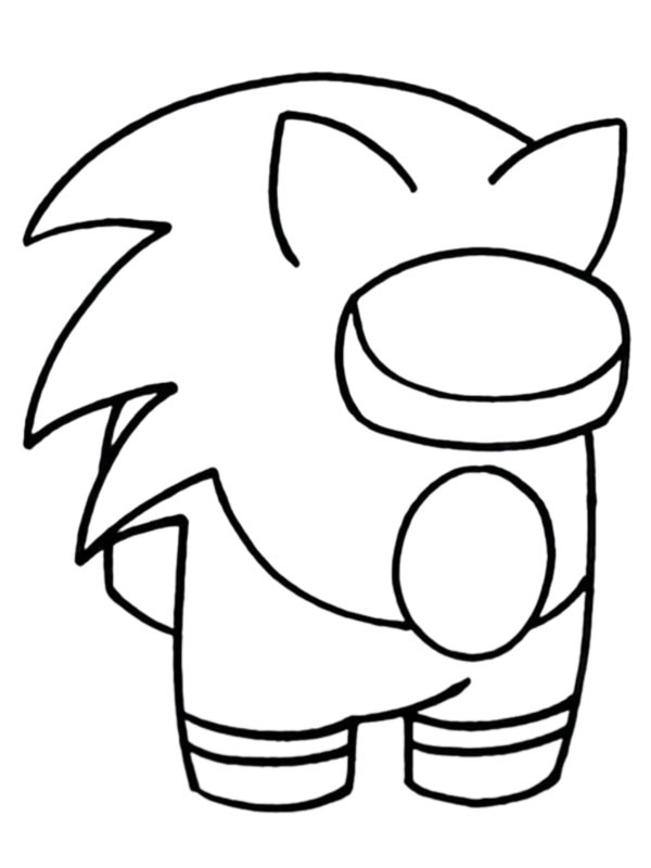 Sonic Crewmate Among Us Coloriage Sonic Crewmate Among Us Coloriage