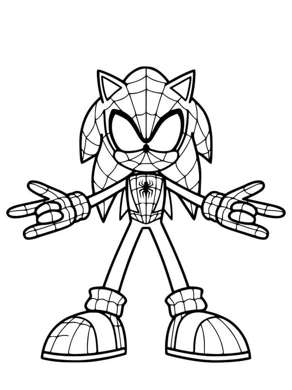 Sonic Spider-Man Coloriage Sonic Spider-Man Coloriage