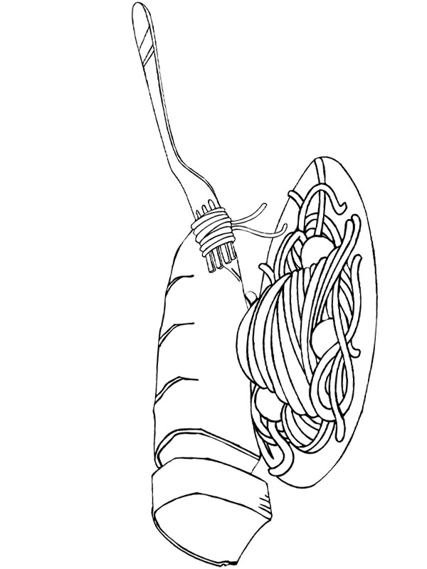 Spaghetti Coloriage Spaghetti Coloriage