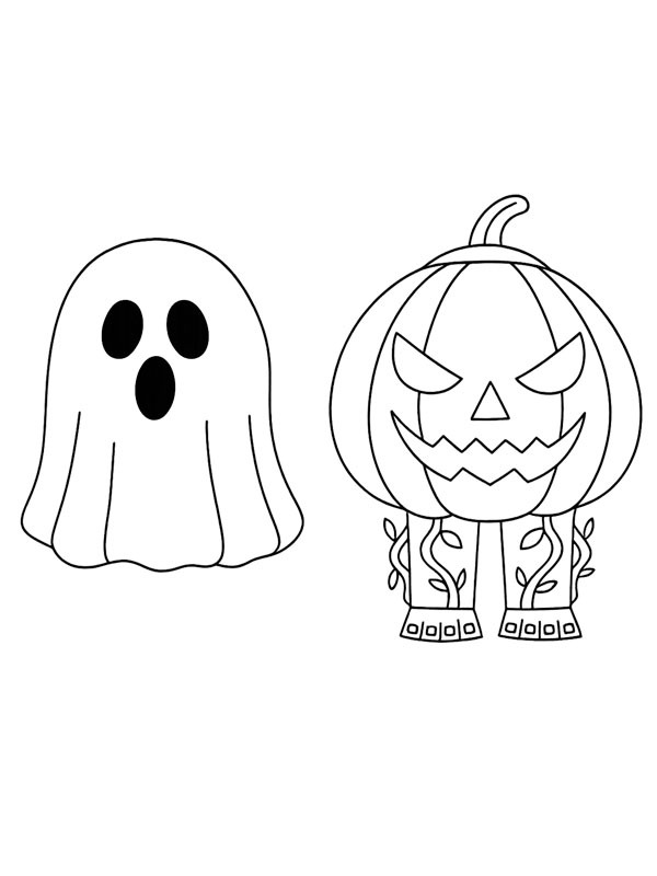 Spooky and Pumpky (Steal A Brainrot) Coloriage Spooky and Pumpky (Steal A Brainrot) Coloriage