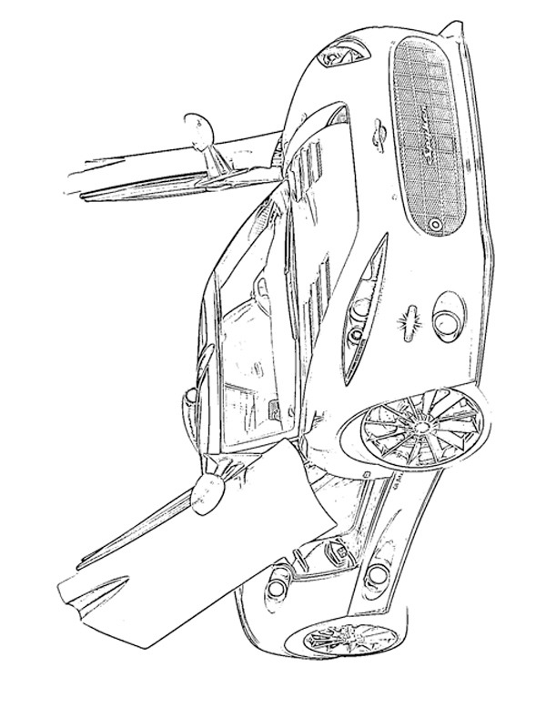 Spyker C8 Aileron Coloriage