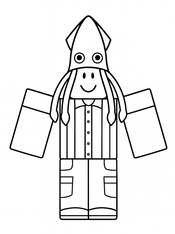Squid Kid (09 Nights in the Forest) Coloriage Squid Kid (09 Nights in the Forest) Coloriage