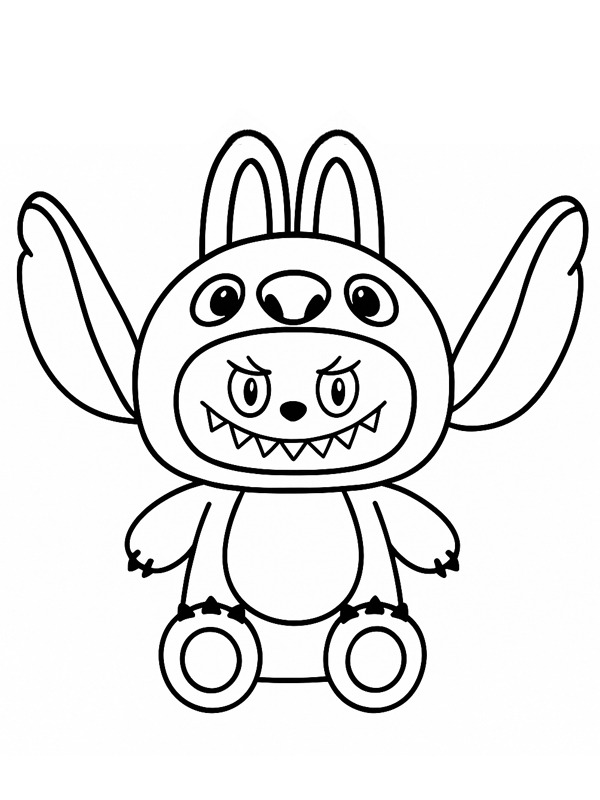 Stitch Labubu Coloriage Stitch Labubu Coloriage