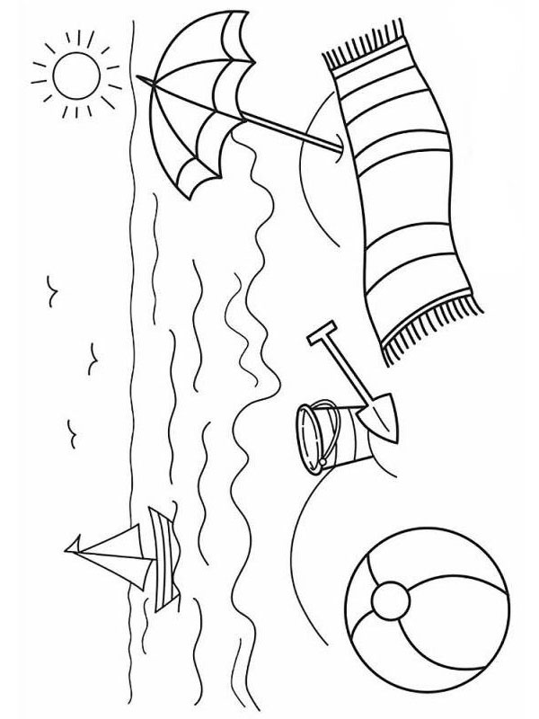 Jouets de plage Coloriage Jouets de plage Coloriage