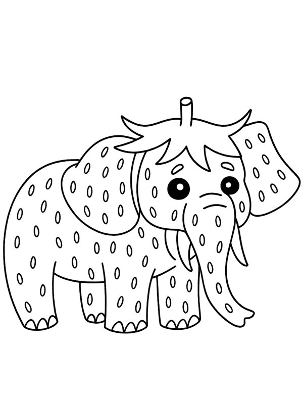 Strawberry Elephant Coloriage Strawberry Elephant Coloriage
