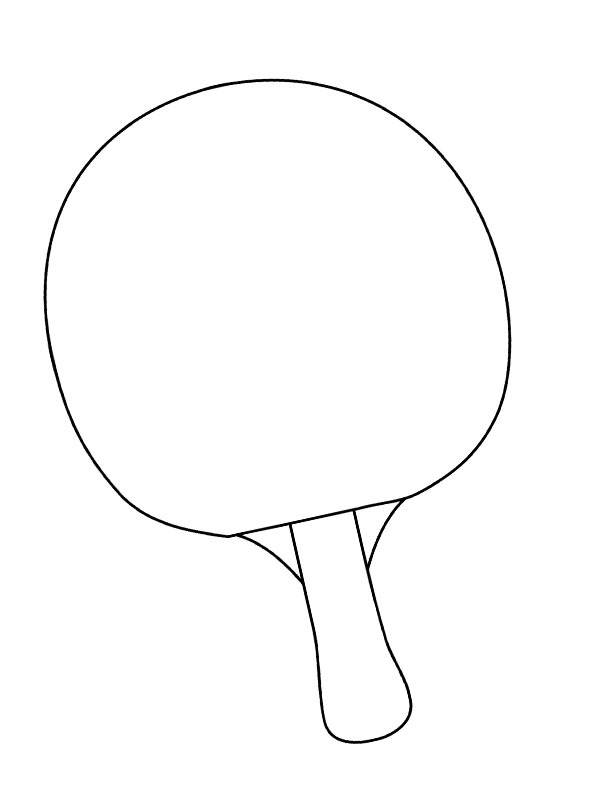 Raquette de tennis de table Coloriage Raquette de tennis de table Coloriage