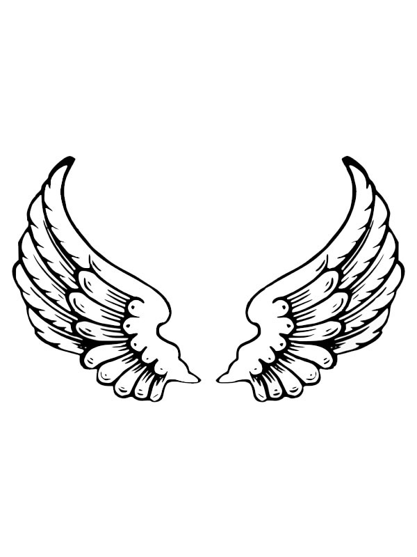 Tatouage d'aile d'ange Coloriage Tatouage d'aile d'ange Coloriage