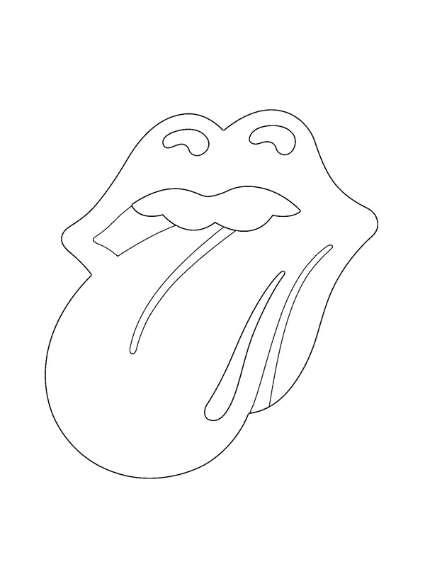 Logo The Rolling Stones Coloriage