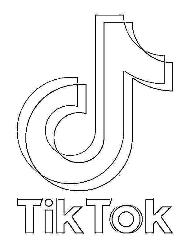 Logo TikTok Coloriage