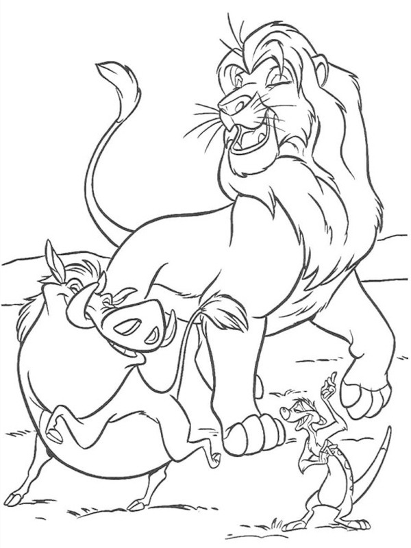 Coloriage Disney Adulte Le Roi lion - télécharger et imprimer