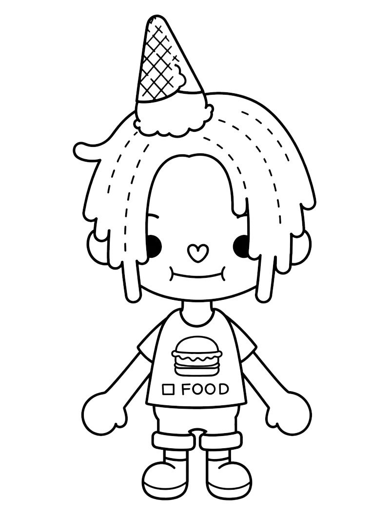 Ian (Toca Boca) Coloriage Ian (Toca Boca) Coloriage