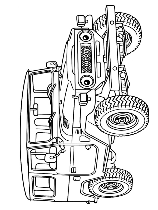 Toyota Land Cruiser FJ40 Coloriage Toyota Land Cruiser FJ40 Coloriage