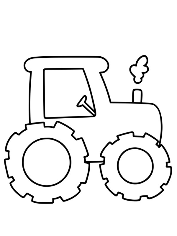 Tracteur simple Coloriage