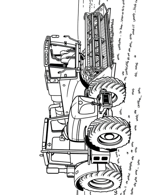 Tracteur et moissonneuse-batteuse Coloriage Tracteur et moissonneuse-batteuse Coloriage