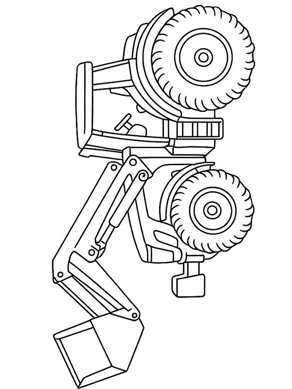 Tracteur avec chargeur frontal Coloriage Tracteur avec chargeur frontal Coloriage