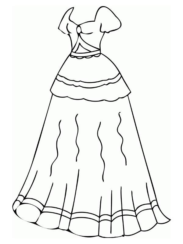 Robe de mariée Coloriage