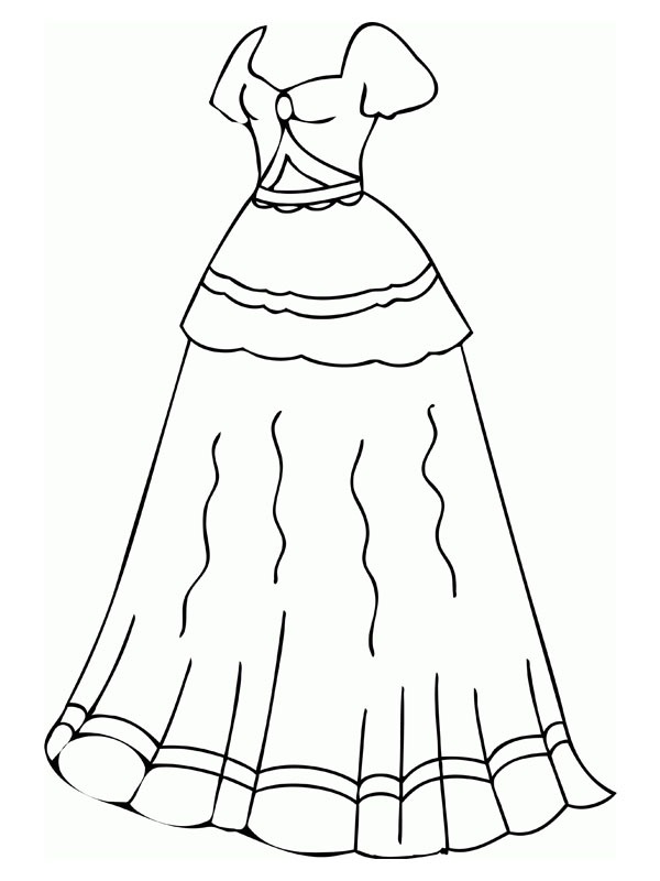 Robe de mariée Coloriage Robe de mariée Coloriage