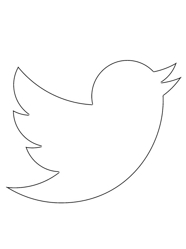 Logo Twitter Coloriage