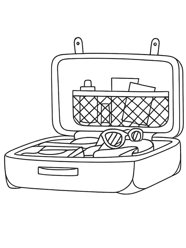Valise de voyage Coloriage Valise de voyage Coloriage