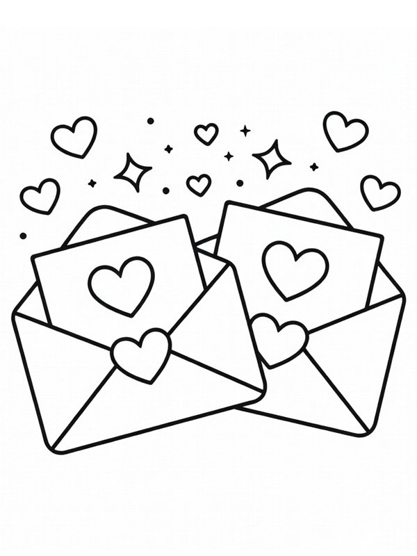 Cartes de Saint-Valentin Coloriage