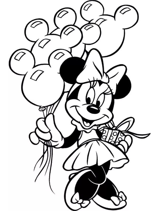 Anniversaire Minnie Mouse Coloriage