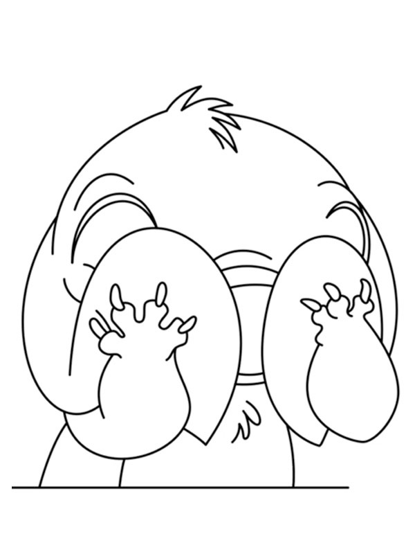 Stitch timide Coloriage Stitch timide Coloriage