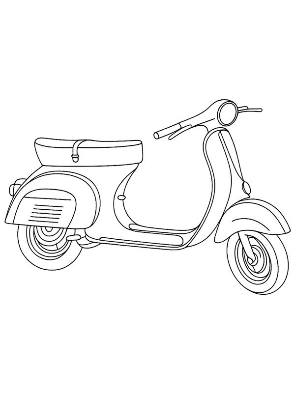 Scooter Vespa Coloriage Scooter Vespa Coloriage
