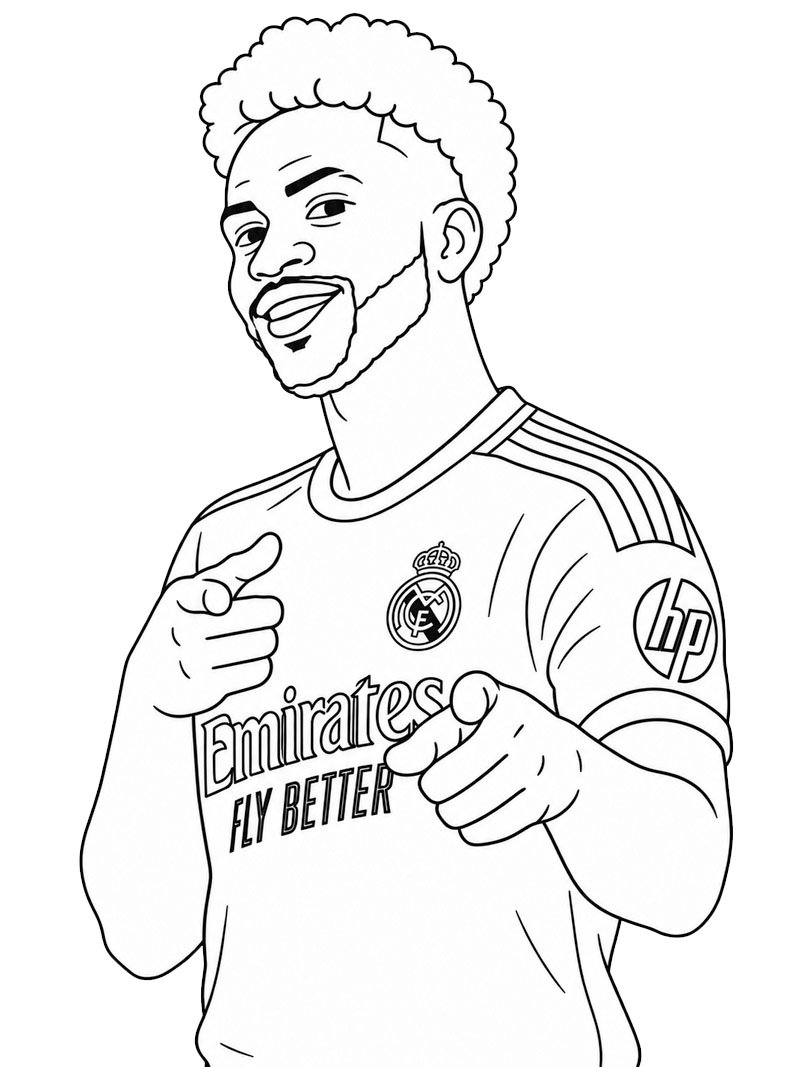 Vinícius Júnior Coloriage Vinícius Júnior Coloriage