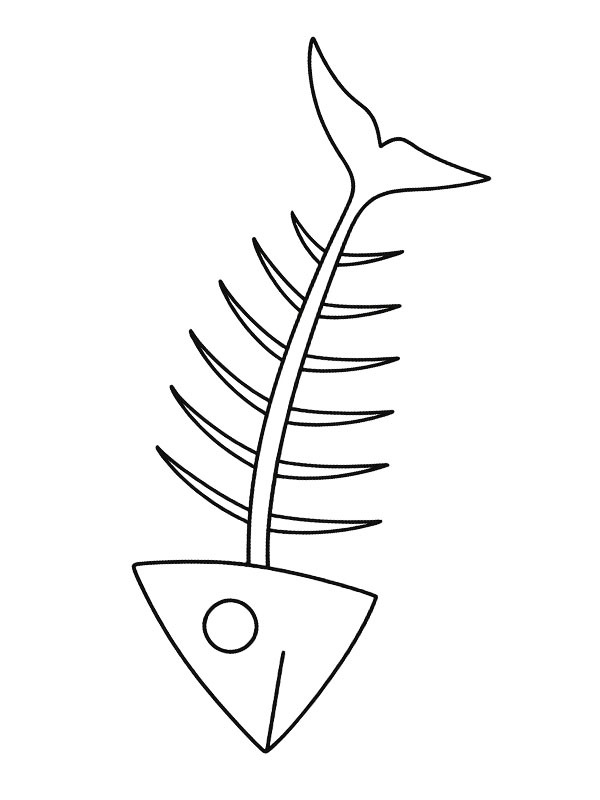 Arête de poisson Coloriage Arête de poisson Coloriage