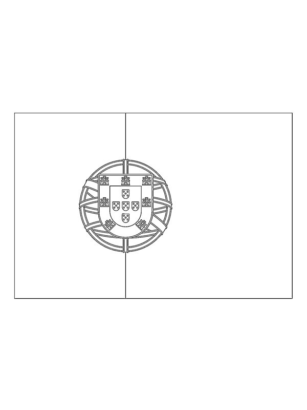 Drapeau du Portugal Coloriage Drapeau du Portugal Coloriage