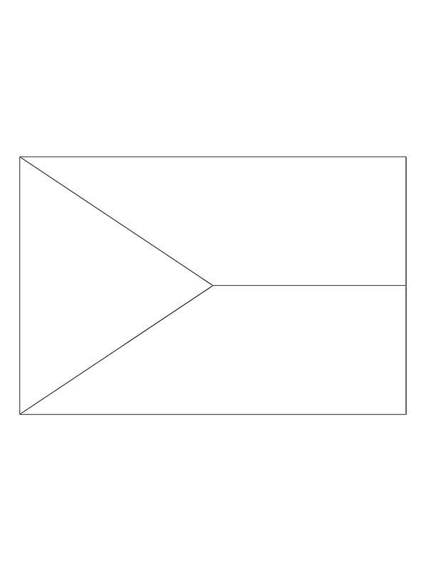 Drapeau de la République tchèque Coloriage Drapeau de la République tchèque Coloriage