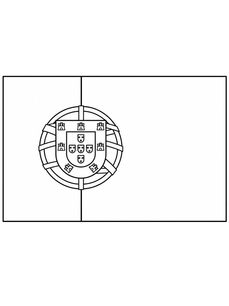 Drapeau du Portugal Coloriage